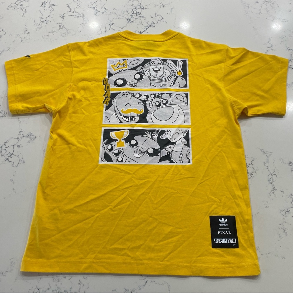 Adidas x Pixar Disney Manga SS Tee (T-Shirt) Yellow Unisex Size XS